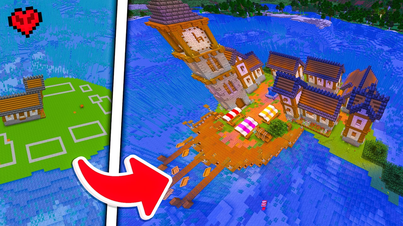 Ich BAUE ein Dorf in Minecraft Hardcore