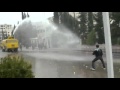 شام حماه طريق حلب رش المتظاهرين بالماء 30 12