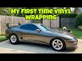 Learning How To Vinyl Wrap On A MKIV Toyota Supra