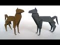 Origami Perro. Como hacer un Lobo o Perro de papel origami Facil y Rapido