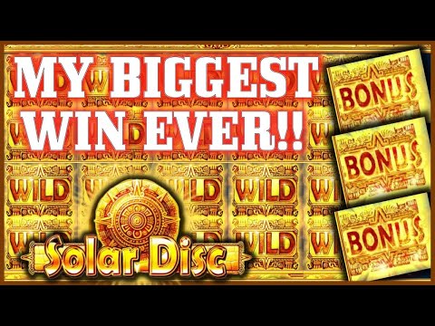 My BEST JACKPOT WIN EVER Playing Solar Disc!