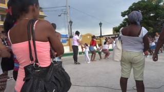 Santiago de Cuba squares with traditional school children's dances