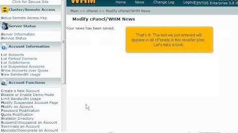 Using cPanel/WHM News - 4GoodHosting Support