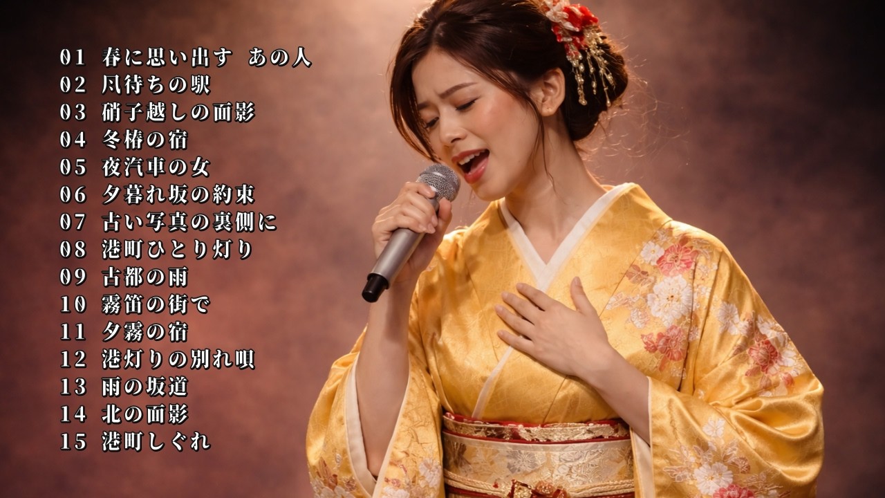 【昭和演歌】聴いた瞬間、昭和70年代に戻る懐かしの女性演歌名曲メドレー