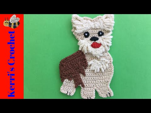 Crochet Yorkshire Terrier Tutorial - Crochet Applique Tutorial