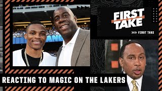 Celebrity Stephen A. says Russell Westbrook was very wise not to challenge Magic Johnson | First Take Net Worth