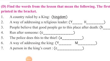 standard 8 Unit 1 i will be that activity-2 A key to heaven part-6
