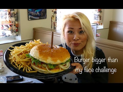 WIPEOUT Burger Challenge | Carla's Route 62 Diner | Yucca Valley | RainaisCrazy