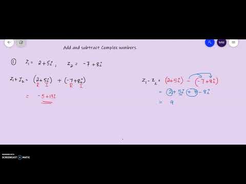Add and subtract complex numbers