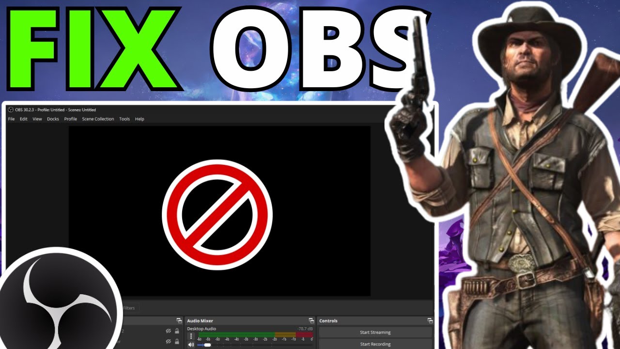 How To Fix Black Screen OBS Game Capture Red Dead Redemption 2 - YouTube