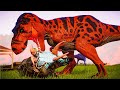 Dominion Tyrannosaurus Rex Vs Albertaceratops,Giganotosaurus Jurassic World Dinosaurs Fight