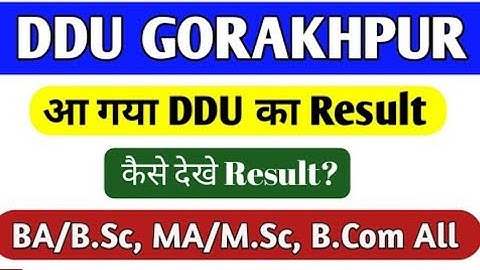 Ddu 1st semester result kaise dekhe.ddu b.a 1st semester result 2022.ba 1st semester result