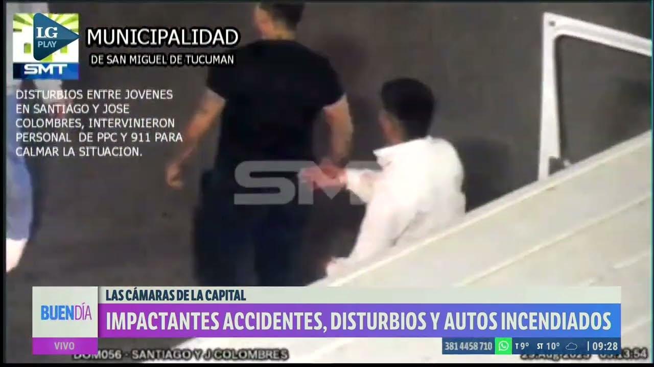 Accidentes, disturbios y autos incendiados captados por las cámaras de