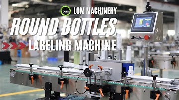 LOM 2023 Full automatic 50-70 Round bottle labeling machine for gummy jar