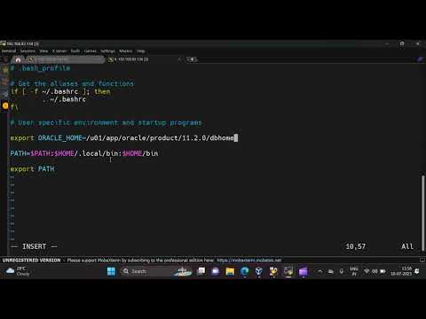 Bash profile entry in oracle database  server Make by #DBACLASSES