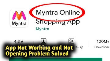 Fix Myntra App Not Working and Not Opening Problem Solved