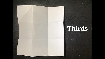 How To Divide A Paper Square Into Thirds