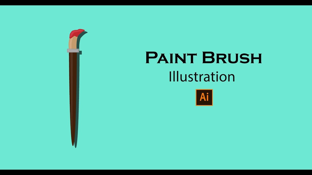 How to create icon paint brush Illustrator Tutorials YouTube
