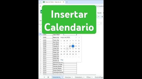 Google Sheets: Cómo Insertar Calendario y Filtrar Empleados Automáticamente Según la Fecha
