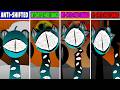 Anti-Shifted Vs Anti-Shifted Phase 3 Vs Anti-Shifted Phase 4 Vs Phase 5 But Damaged