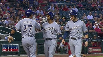 MIL@ARI: Davis ties the game with a three-run shot