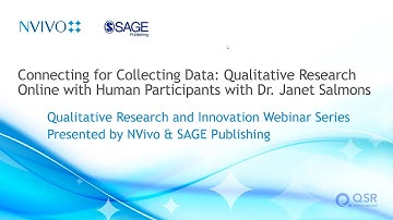 Webinar: Connecting for Collecting Data: Qualitative Research Online with Human Participants