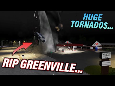 HUGE TORNADOS DESTROY GREENVILLE!! || ROBLOX - Greenville