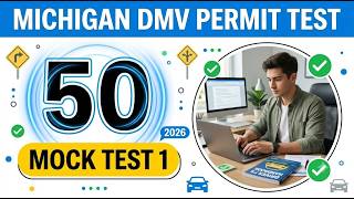 Pass The Michigan DMV Permit Test 2026 First Try 50 Real Questions Mock Exam Practice MI