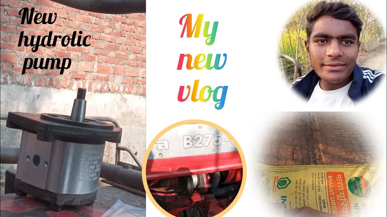 Aaj apne tractor ka hydrolic pump new dalva diya...