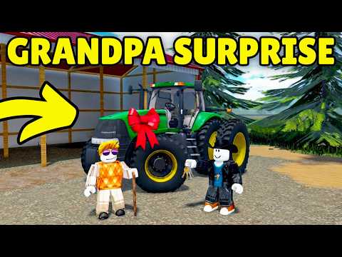 I Surprised My Grandpa with his DREAM Tractor in APM | Roblox American Plains Mudding