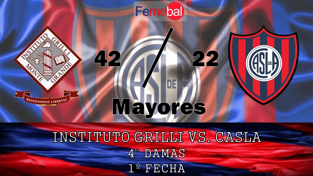 Mayores Damas Instituto Grilli Vs CASLA YouTube