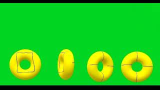 Donut monster green screen.