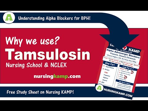 Lecture 16 Cardiac medication Alpha Blockers Tamsulosin Nursing KAMP NCLEX MEDS - YouTube