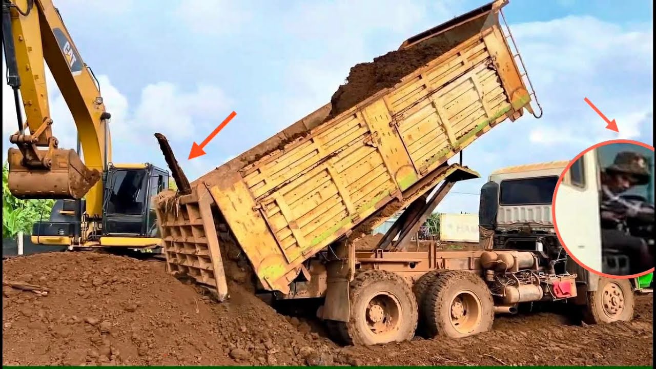 This construction project requires a lot of fill material, approximately 100 trucks 