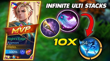 TRY THIS! AAMON BUILD INFINITE ULTI STACKS 100% ENEMIES ONE SHOT DELETE - MLBB