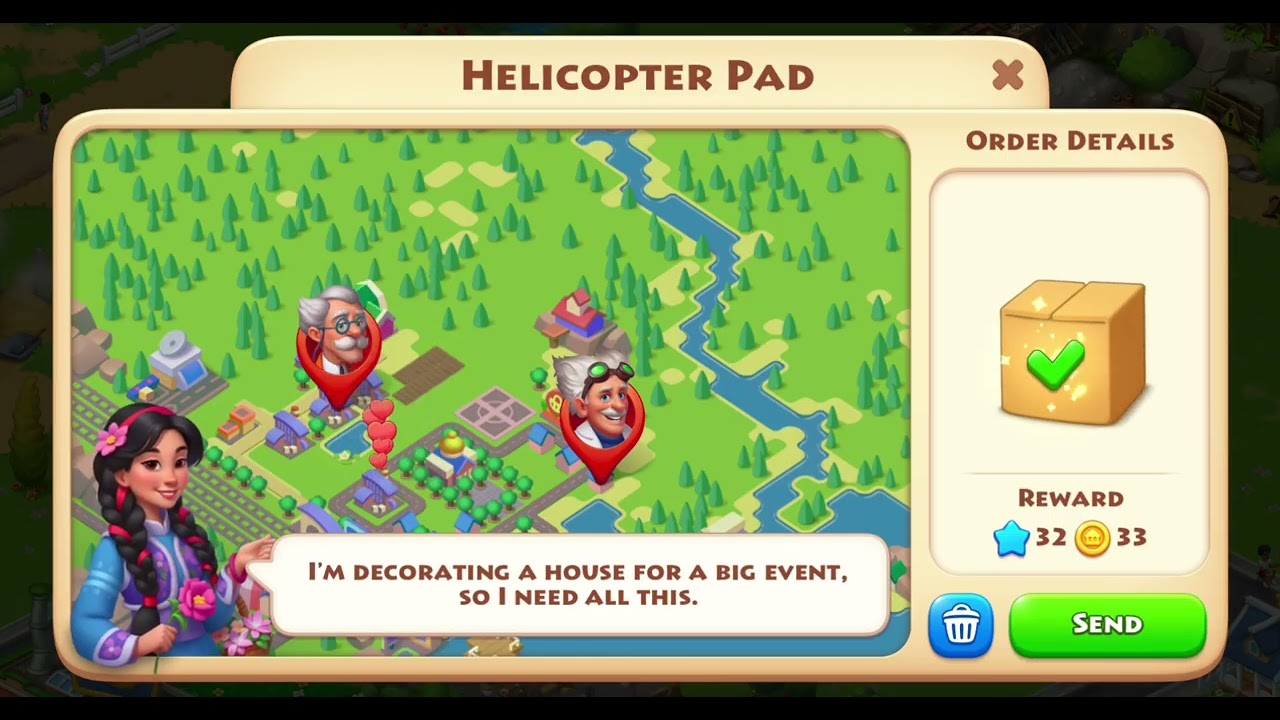 Playing Game Township - 1 hour (Low Stimulation For Kids)