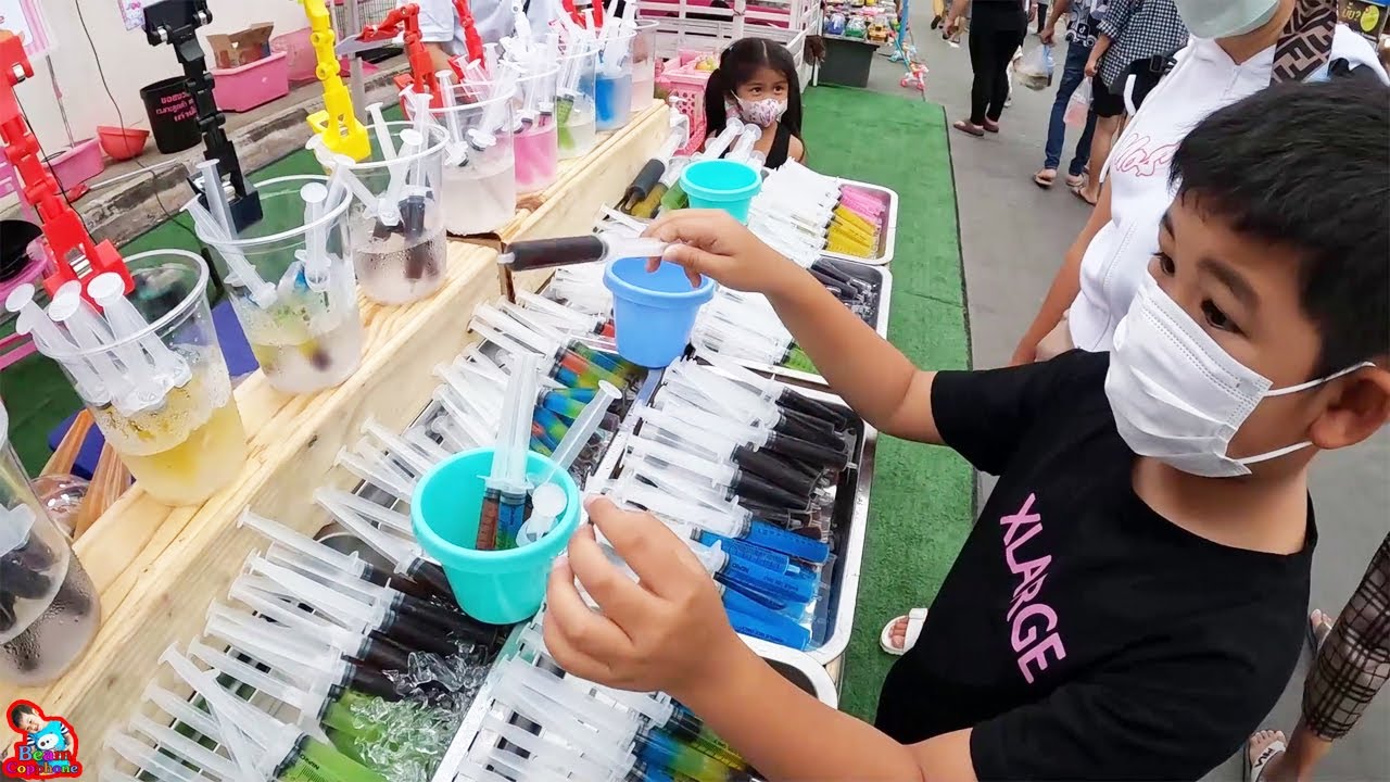 น้องบีม | เดินเล่นชิวๆ ตลาดสราญยามเย็น ริมน้ำบ้านโป่ง ราชบุรี