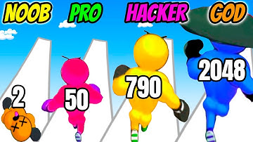 NOOB vs PRO vs HACKER vs GOD - Power Man 3D