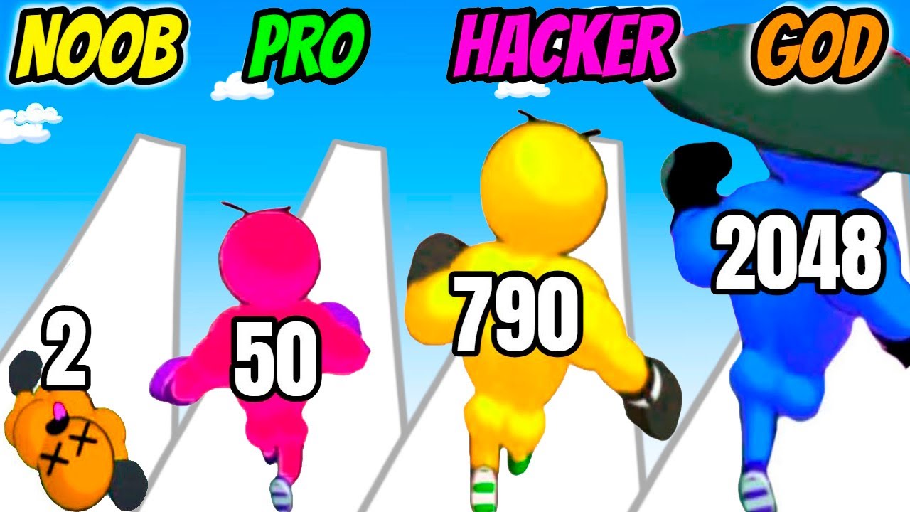 NOOB vs PRO vs HACKER vs GOD - Power Man 3D