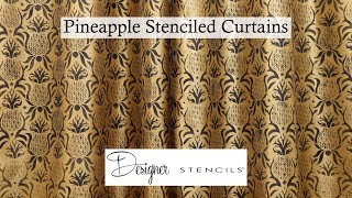 How to Stencil Curtains - Stenciling on Fabric | Designer Stencils