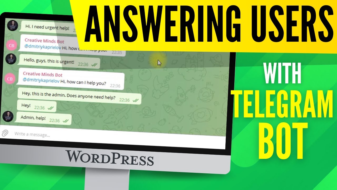How to Create Auto Reply Telegram Bot WordPress YouTube