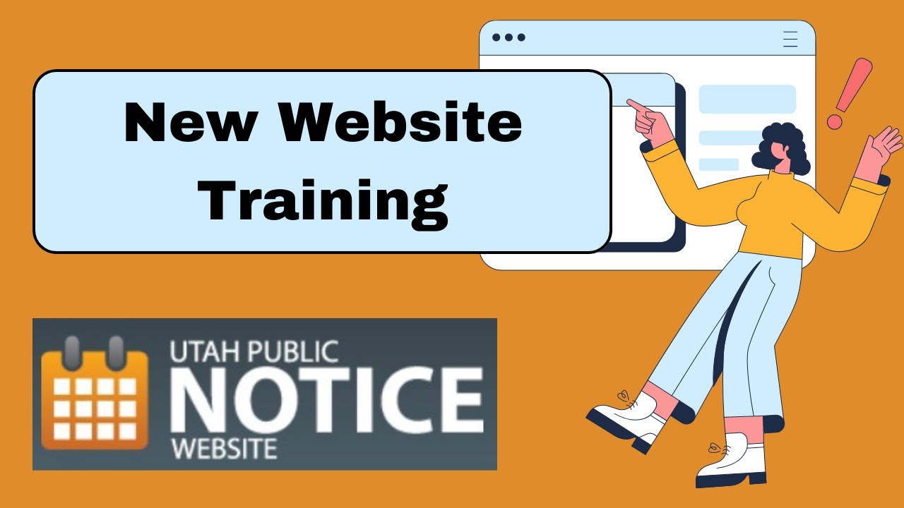 Utah Public Notice site Training YouTube