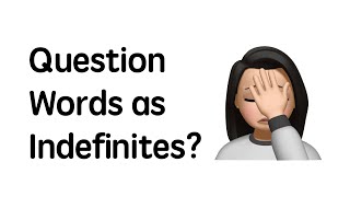 Question Words Used As Indefinites: 谁，什么，哪儿，几，多少，哪个 [Mandarin Chinese Grammar]