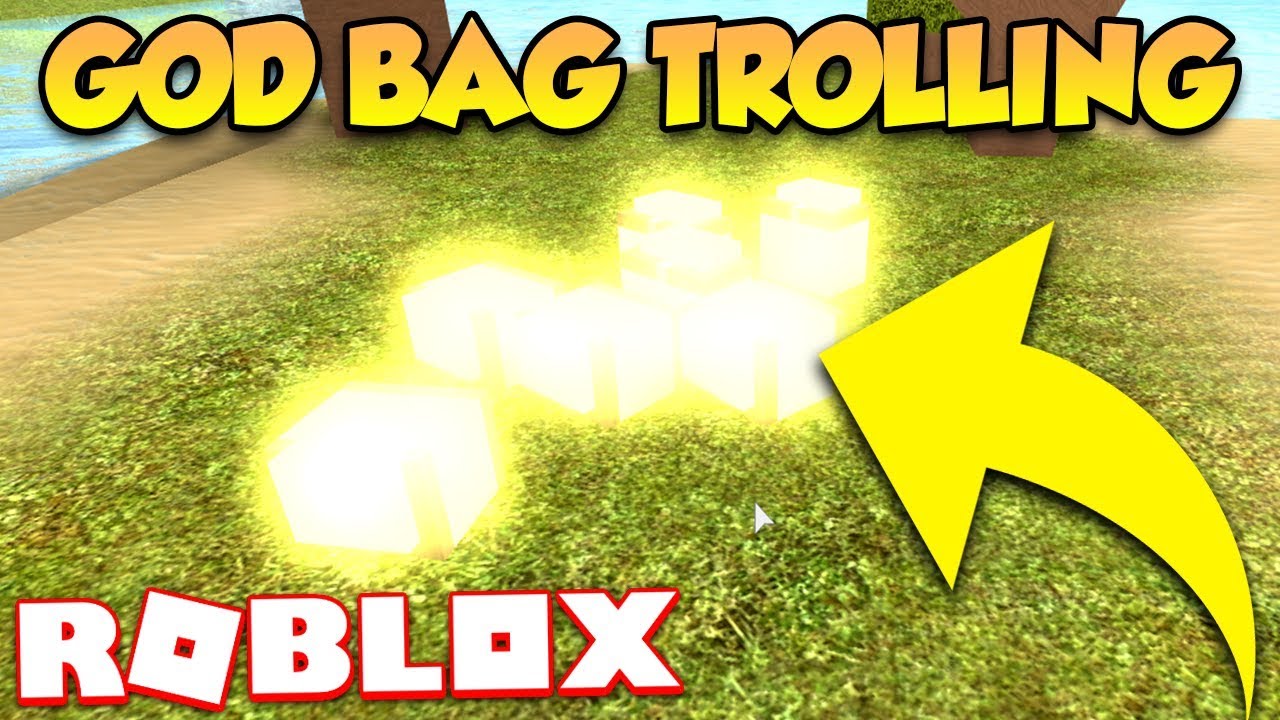 God Bag Trolling Roblox Booga Booga Youtube - i got the infinite bag god bag booga booga roblox youtube