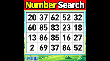 NumberSearch.Exercise your brain every day【Memory | Concentration | Brain training | Brain quiz】#010