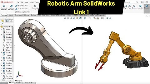 Robotic Arm Link 1 Design in SolidWorks | Robo CAD