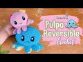 pulpo reversible crochet español/ingles