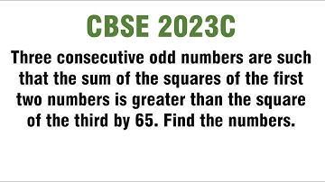 Three consecutive odd numbers are such that the sum of the squares of the first two numbers