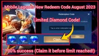 2x Limited Mobile Legends Diamond Redeem Code AUGUST 2023 + ML Diamond Giveaway - Get this ml code