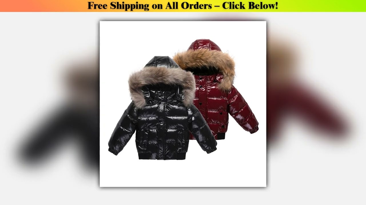 Winter Coat White Duck Down Jacket For Boys Children's Clothes Thickened Outerwear Infant With